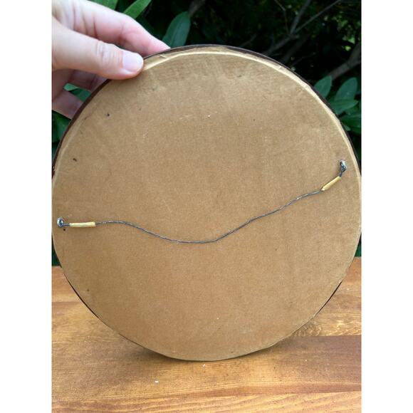 Vintage pressed butterfly and flower simple oval wood frame bubble glass - Picture 12 of 16